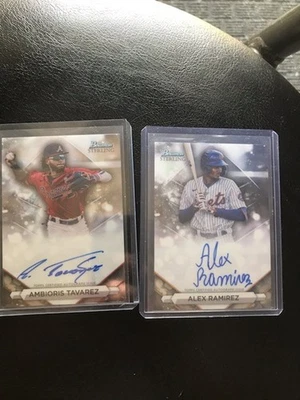 ALEX RAMIREZ AND AMBIORIS TAVAREZ AUTOGRAPHES 2 CARD DEAL - Image 1 of 2