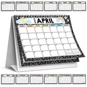 Small Desk Calendar 2025 – Compact 6x8" Standing Flip, 2025 Desk Calendar Sma... - Picture 1 of 8