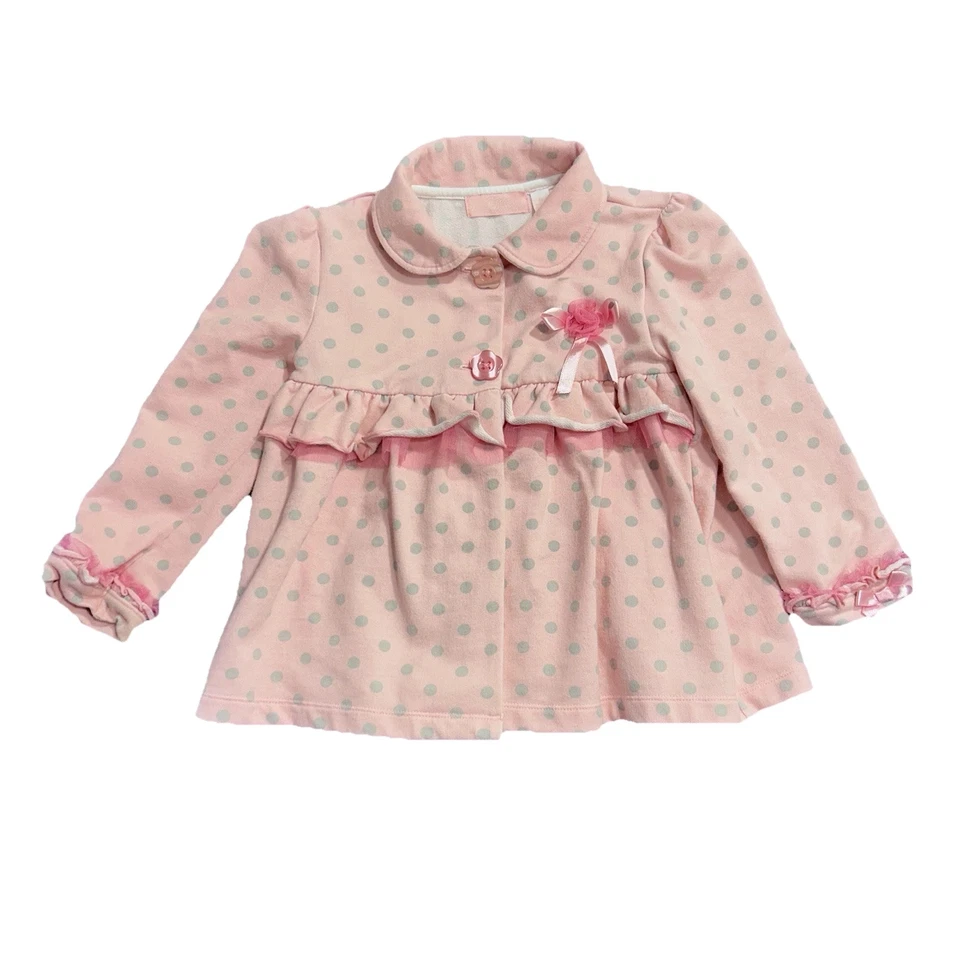 Vestido Cuartel General Niños Niñas 4T Rosa Lunares Volantes Vacaciones Foto 1 de 4