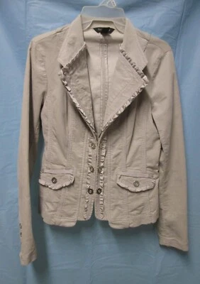 Corduroy Fitted Beige Jacket Size 4 by WHITE HOUSE-BLACL MARKET - EUC - Image 1 of 4