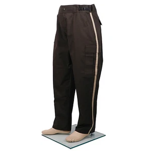 REAL SHERIFF/POLICE PANTS, BROWN W/TAN STRIPE SIZE 50L, NEW, $135 RETAIL!! - Picture 1 of 1