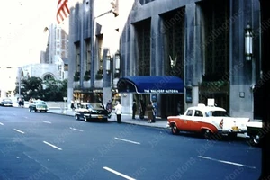 1950s new york waldorff street scene kodachrome red border 35mm slide Ce18 - Picture 1 of 1