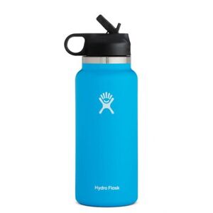 HYDRO FLASK 32 OZ Water Bottle Stainless Steel Vacuum Insulated w/ Straw Lid New
