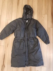 Triple Fat Goose women’s down parka size LG Full Length jacket hoodie Black - Picture 1 of 8