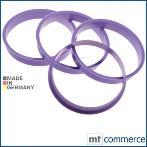 4x Zentrierringe 74,1 x 72,6 mm lila Felgen Ringe Made in Germany - Picture 1 of 3