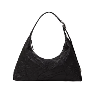 SANDMUSEUM Cactus Hobo Bag Mini Black Western Stitch Design | Spedizione FedEx - Foto 1 di 8