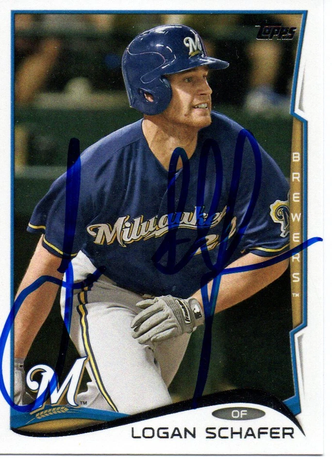 Logan Schafer Milwaukee Brewers 2014 Topps Update Signed Card - Image 1 of 1