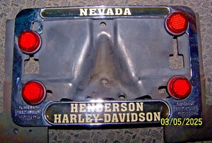 NEVADA HENDERSON HARLEY-DAVIDSON LICENSE PLATE HOLDER WITH METAL HOLDER - Picture 1 of 2