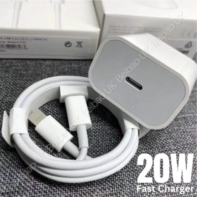 20W PD Fast Charger Cable For iPhone 14/13/12/11Pro Max/XR/8 USB-C Power Adapter - Image 1 of 4