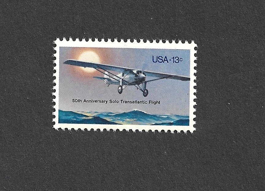 US STAMP 1710 SPIRIT OF ST LOUIS LINDBERGH PLANE SINGLE MINT NH OG 13c FREE SHIP - Image 1 of 1