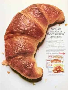 1983 Sara Lee Frozen Croissant STAMPA PUBBLICITÀ Butteriest This Side of the Eiffel Tower - Foto 1 di 1