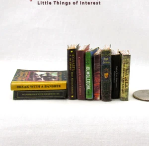 1:6 Scale HOGWARTS TEXTBOOKS 9 Pc Miniature Prop Faux Books Wizard Potter - Picture 1 of 7