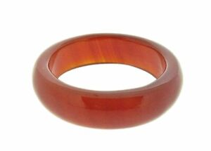 Red agate band ring