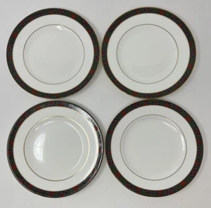 JUEGO DE 4 PLATOS DE POSTRE ENSALADA A CUADROS RALPH LAUREN WEDGWOOD HIGHLAND - Imagen 1 de 4