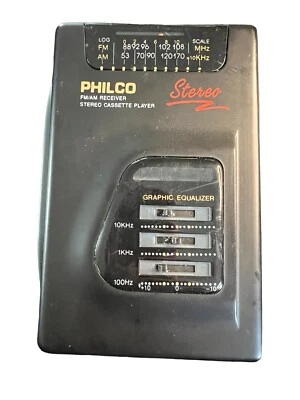 Reproductor de casete radio AM/FM estéreo personal portátil Philco Walkman sin probar Foto 1 de 4