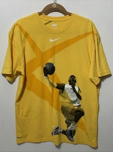 Nike Kobe Bryant Shirt L Nike Fit Dry Lakers Kobe 2008 Yellow/Gold Mamba Stain - Picture 1 of 9