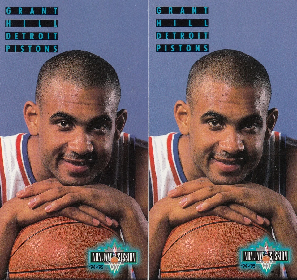 (2) Tarjeta de novato Grant Hill Fleer Jam Session 1994-95 #55 - Pistons Duke RC Foto 1 de 1