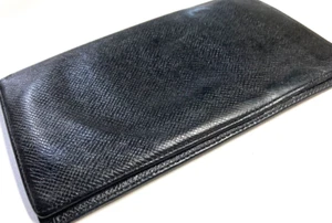 CARTERA LARGA DE CUERO CHEQUIER 2005 GRIS FRANCIA LOUIS VUITTON LV TAIGA ARDOISE - Imagen 1 de 22