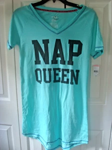 Camisa de noche mediana para dama Nap Queen Aqua nueva con etiquetas Joe Boxer - Imagen 1 de 2