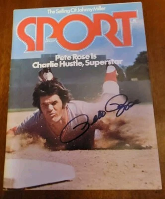 Pete Rose Cincinnati Reds hand signed June 1974 Sport Magazine News Stand edit. - Image 1 of 4