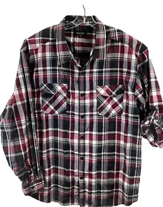 Eighty Eight Platinum Shirt Mens 4X Long Sleeve Button Up Cotton Blend Plaid - Picture 1 of 9