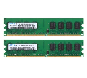 Samsung 4GB 2X 2GB DDR2 800MHz 2Rx8 PC2-6400U 240PIN DIMM Desktop Memory RAM #DD - Picture 1 of 6