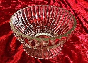 Jeannette Glass "National Clear" Footed Candy Bowl, 6 1/2"Diam, 3 5/8"H, V VG - Picture 1 of 7