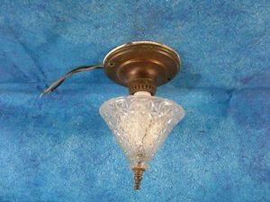 Vintage Deckenleuchte aus geschliffenem Glas zum Anstecken - Bild 1 von 4