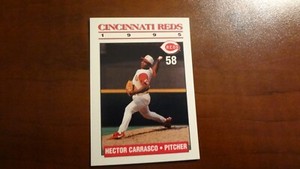1995 KAHN'S CINCINNATI REDS HECTOR CARRASCO    BASEBALL CARD