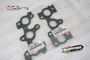 Par de juntas de colector de escape genuino a culata para Toyota Supra TT 2JZGT JZA80 - Imagen 1 de 4