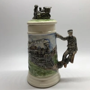 Hershey Eisenbahn Porzellanstein mit Schaffner als Griff Zug oben 1984 - Bild 1 von 10