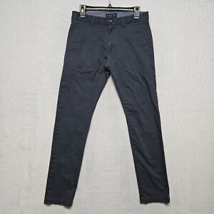 Banana Republic Pants Men 30x32 Fulton Skinny Chino Blue Geometric (30Wx29L)
