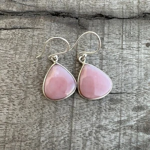 Top Grade Pink Opal Earring 925 Sterling Silver Earring Handmade JewelryEarring - Picture 1 of 4