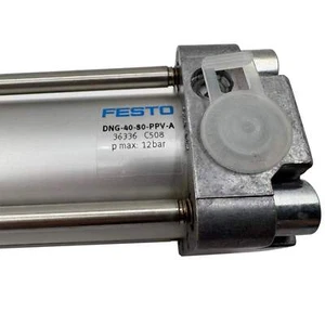 Festo Pneumatic Piston Rod Cylinder 80mm Bore 50mm Stroke DNG-40-80-PPV-A - Picture 1 of 6