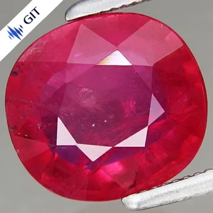 CERTIFICATE Incl.*2.92ct 8.9x8.15mm Cushion Natural Red Ruby Madagascar, Africa - Picture 1 of 5