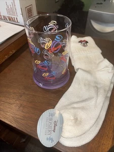 Vintage 90er Socken Damen Disney Minnie Mouse 9-11 & The Art of Disney Glas 14 Oz - Bild 1 von 9
