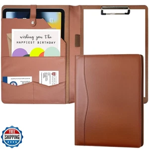 Portfolio Ordner Padfolio mit A4 Klemmbrett, PU Leder Portfolio Klemmbrett B - Bild 1 von 5
