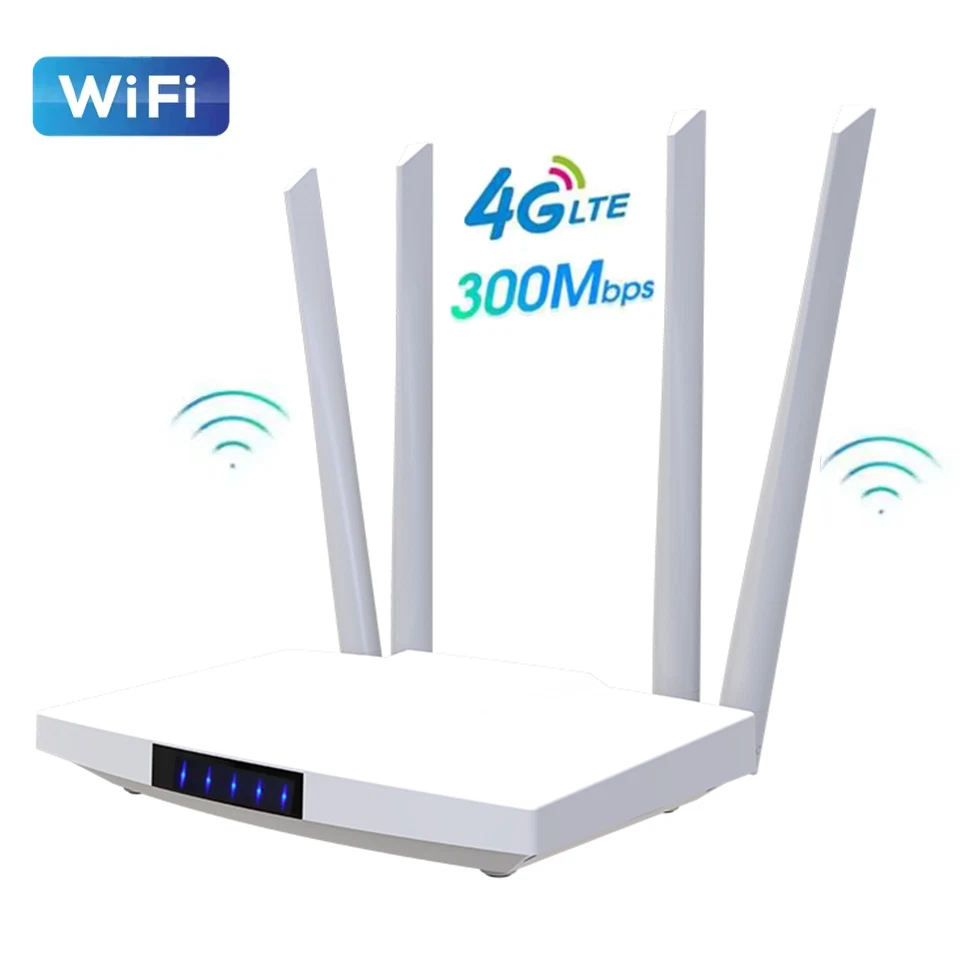 4G LTE CPE Home Router 300Mbps High-speed Wireless Router With SIM Card Slot - Image 1 of 4