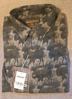 Woolrich John Rich and Bros Buffalo «Камуфляж» с длинным рукавом фланелевый мужской размер XL - Изображение 1 из 4