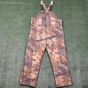 Vintage Duxbak Realtree Camo Down Insulated Bib Overalls Zip Leg 2XL USA VTG - Picture 1 of 21