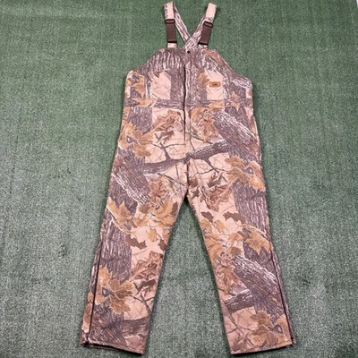 Vintage Duxbak Realtree Camo Down Insulated Bib Overalls Zip Leg 2XL USA VTG - Image 1 of 4
