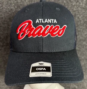 Atlanta Braves Fan Favorite Original MLB marineblau rot/weiß erhöhte Druckknopflasche Mütze - Bild 1 von 8