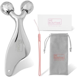 2-in-1 Face Roller and Gua Sha Tool with Strap and Gift Pouch for Face Neck and - Picture 1 of 7