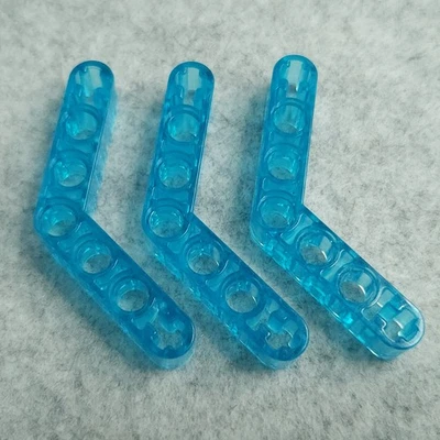 LEGO Technic Liftarm Bent Thick 1x7 4-4 32348 Trans Light Blue Qty 3  Used - Image 1 of 4
