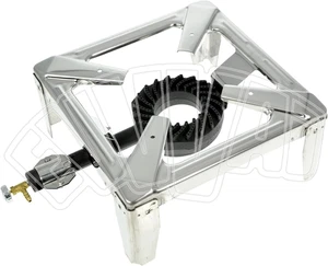 Drago Inox Fornellone, Omologato CE, Argento, Acciaio, Argento, 58X40X19 Cm - Foto 1 di 12