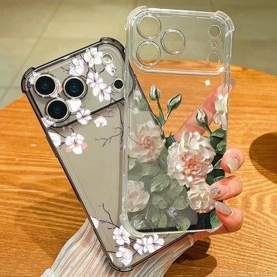 For iPhone 17 Pro Max Air 16 Plus 15 14 13 12 ShockProof  Soft Flower Case Cover - Image 1 of 4