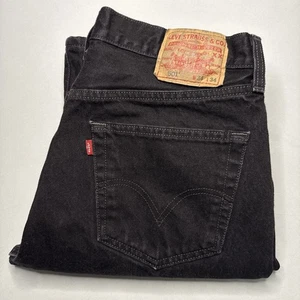 Levi's Jeans Herren Größe 34x34 (33x33) 501 Button Fly Schwarz Baumwolle Stretch Denim - Bild 1 von 5