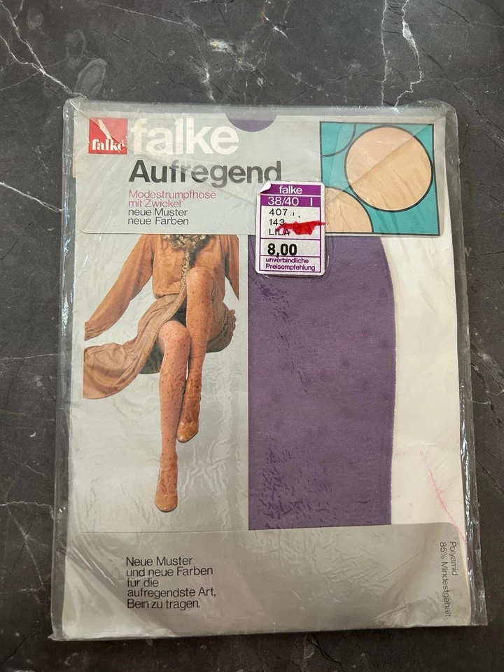 Falke Aufregend 38-40 I gepunktet gemustert lila Feinstrumpfhose - Bild 1 von 1
