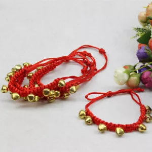 Pet Supplies Red Rope Dog Cat Collars with Bells Necklace Pet Puppy Bell Collar - Picture 1 of 10