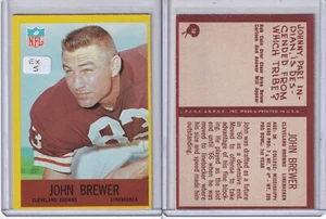 John Brewer 1967 Philadelphia Football Card # 38 Cleveland Browns Linebacker EX - Picture 1 of 1